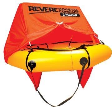 Revere 2 person AeroCompact lightweight liferaft cw canopy. 